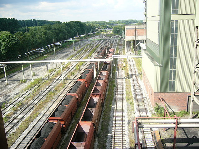 Trains with the hard coal of Lippe colliery !