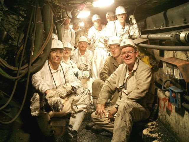 The German handball national team in the longwall mining area !