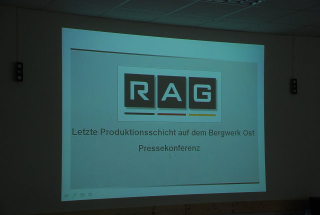 Pressekonferenz auf dem Bergwerk Ost !