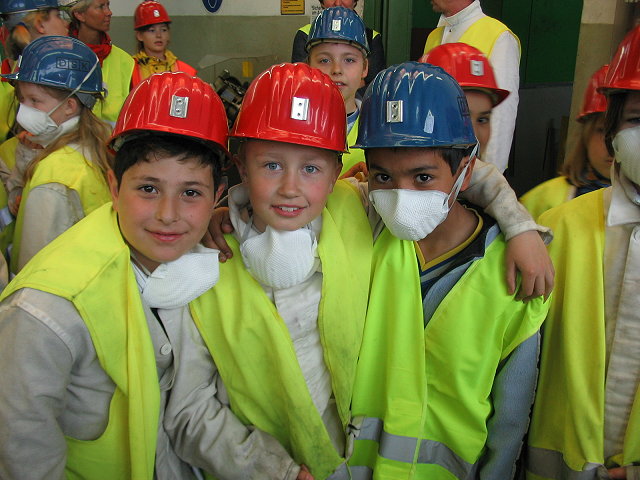 Eine Schlergruppe auf dem Bergwerk Ost !