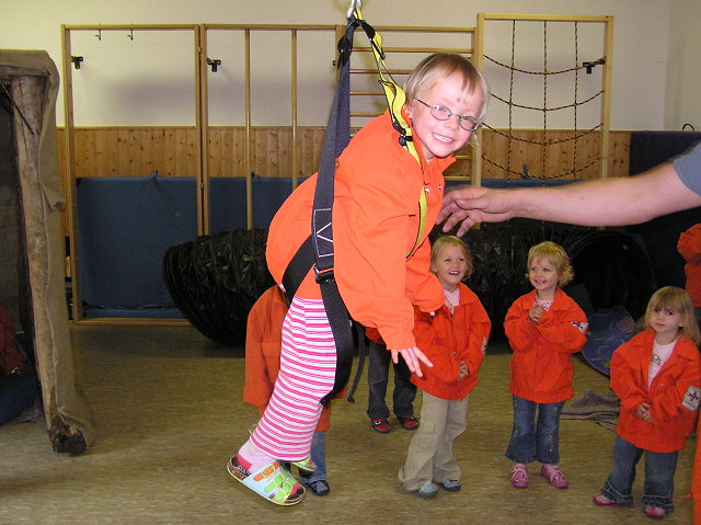 The abseiling is a great fun for the children !