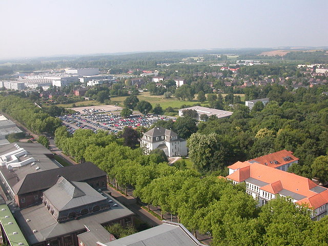 Ein schner Ausblick vom Frderturm des Bergwerks West !