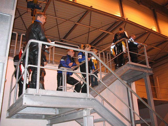 The audience on the stairs at Lerche shaft !