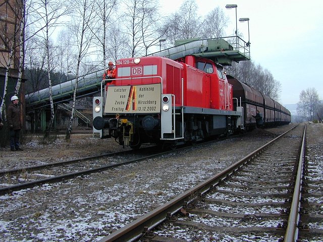 The colliery's last train with coal !