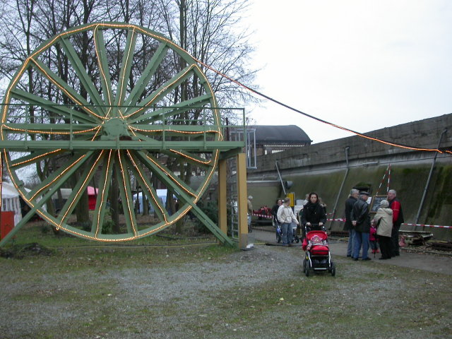 The winding tower's wheel at the practice gallery !