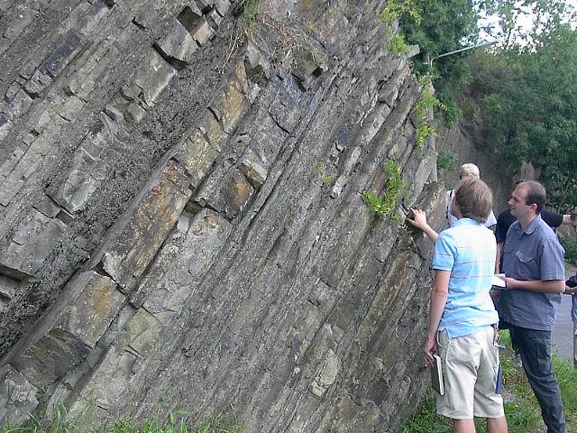 The geological layers were clearly visible !