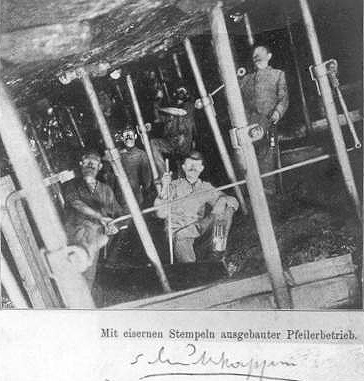 Eine Postkarte mit einem Motiv aus dem Bergbau in sterreich !